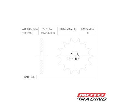 PIÑON Z-14 x 525 SUZUKI GSX 400 F BANDIT (CATALANO)