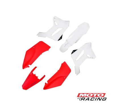 KIT PLASTICO HONDA XR 250 TORNADO (R1DE) BLANCO/ROJO (BIKER)