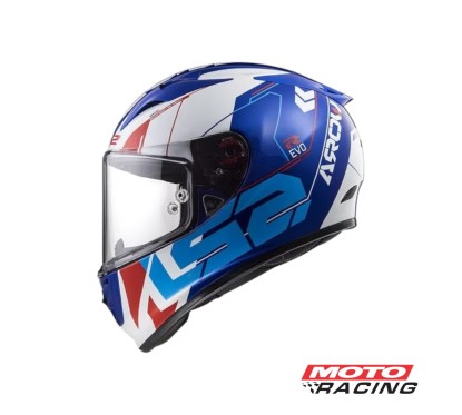CASCO 323 ARROW R EVO TEC BLANCO- AZUL- ROJO "S" (LS2)