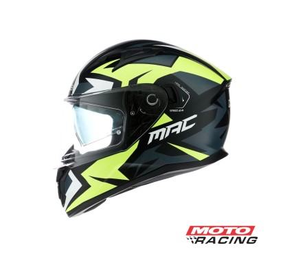 CASCO 825 SPEED 2.0 NEGRO -  VERDE MATE "M" (MAC)