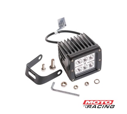 FARO LED AUXILIAR CUADRADO 18W 6 LED C/SOPORTE (KUSHIRO)