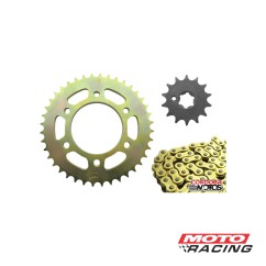 KIT TRANSMISION YAMAHA FZ 16 40/14 C/ CADENA DORADA (STD)