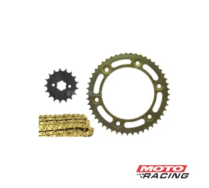 KIT TRANSMISION HONDA XR 150L 49/17 C/ CADENA DORADA (STD)