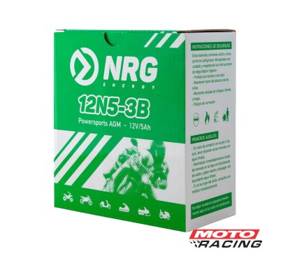 BATERIA 12V 12N5-3B LIBRE MANTENIMIENTO C- TECNOLOGIA AGM (NRG)
