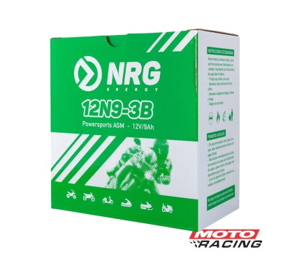 BATERIA 12V 12N9-3B POSITIVO DERECHO C- TECNOLOGIA AGM (NRG)