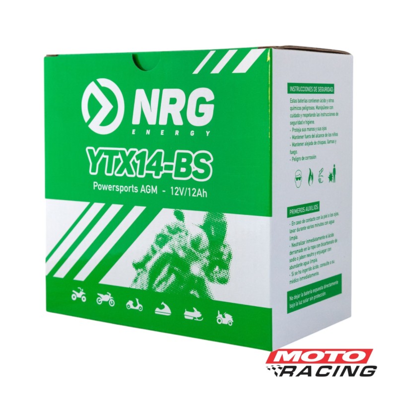 BATERIA 12V YTX14-BS LIBRE MANTENIMIENTO C/TECNOLOGIA AGM (NRG)
