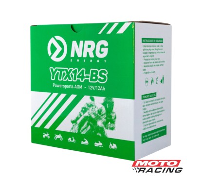 BATERIA 12V YTX14-BS LIBRE MANTENIMIENTO C/TECNOLOGIA AGM (NRG)