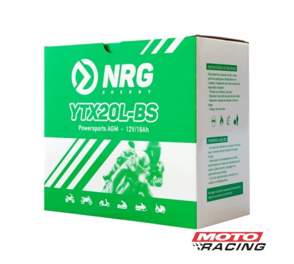 BATERIA 12V YTX20L-BS LIBRE MANTENIMIENTO C/TECNOLOGIA AGM (NRG)