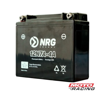 BATERIA 12V 12N7A-4A POSITIVO IZQUIERDO C/TECNOLOGIA AGM (NRG)