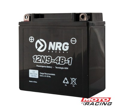 BATERIA 12V 12N9-4B-1 POSITIVO IZQUIERDA C- TECNOLOGIA AGM (NRG)