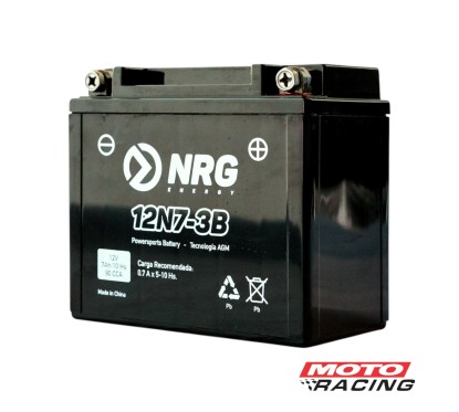BATERIA 12V 12N7-3B POSITIVO DERECHO C- TECNOLOGIA AGM (NRG)