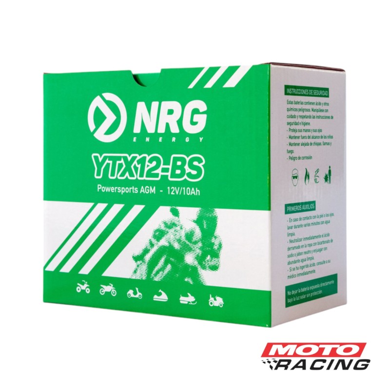 BATERIA 12V YTX12-BS LIBRE MANTENIMIENTO C- TECNOLOGIA AGM (NRG)