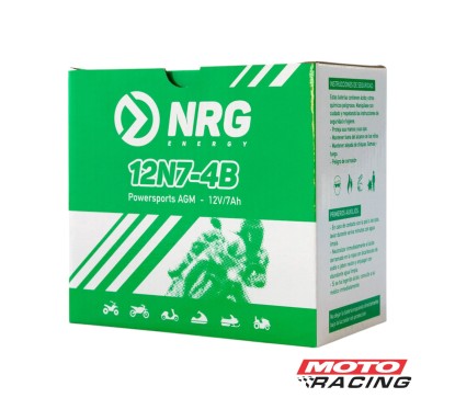 BATERIA 12V 12N7-4B POSITIVO IZQUIERDO C/TECNOLOGIA AGM (NRG)