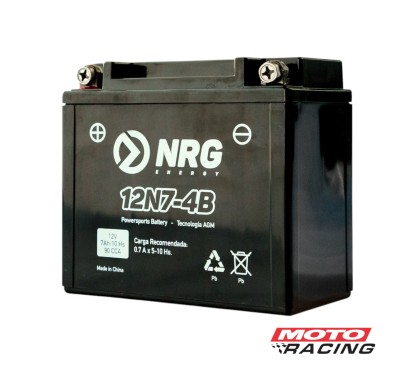 BATERIA 12V 12N7-4B POSITIVO IZQUIERDO C- TECNOLOGIA AGM (NRG)