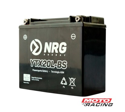 BATERIA 12V YTX20L-BS LIBRE MANTENIMIENTO C/TECNOLOGIA AGM (NRG)