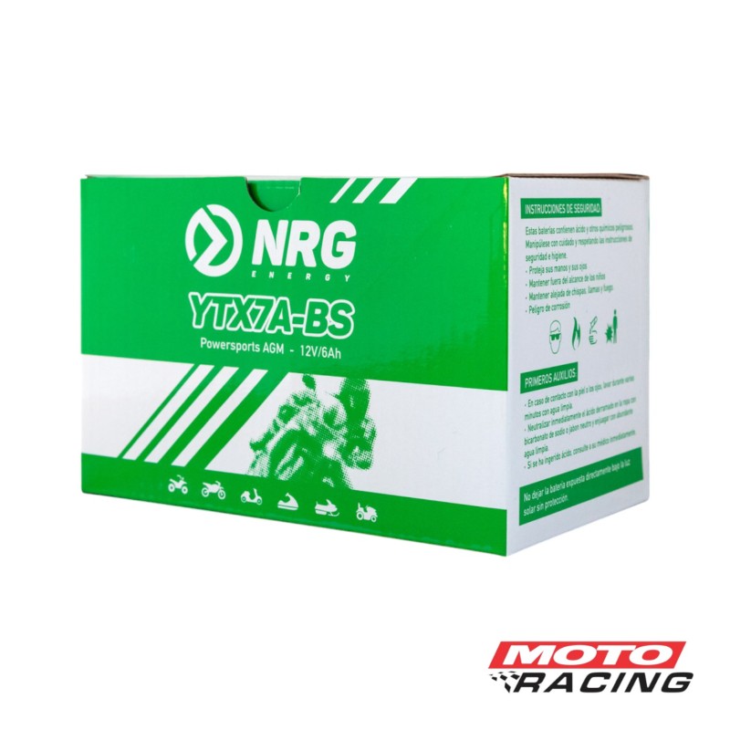 BATERIA 12V YTX7A-BS = 12N7E-B C/TECNOLOGIA AGM (NRG)