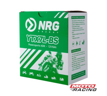 BATERIA 12V YT7A = YTX7L-BS LIBRE MANTENIMIENTO C/TEC AGM (NRG)