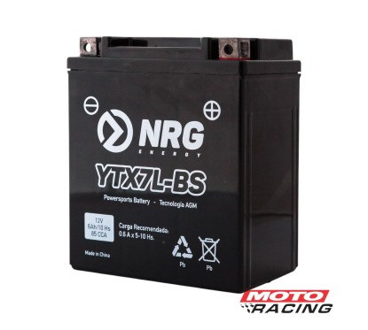 BATERIA 12V YT7A = YTX7L-BS LIBRE MANTENIMIENTO C/TEC AGM (NRG)