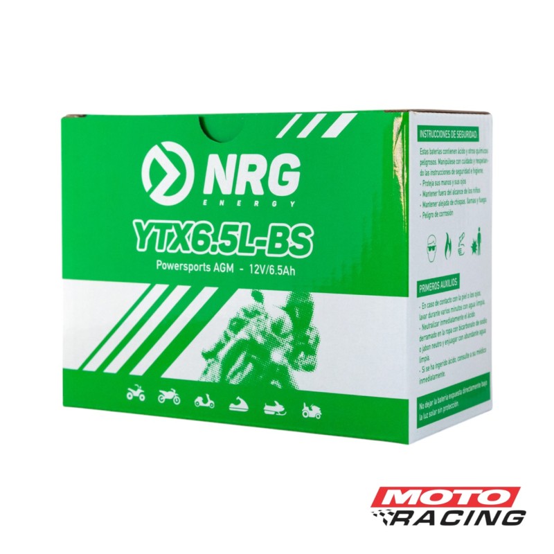BATERIA 12V YTX6.5L-BS C/TECNOLOGIA AGM (NRG)