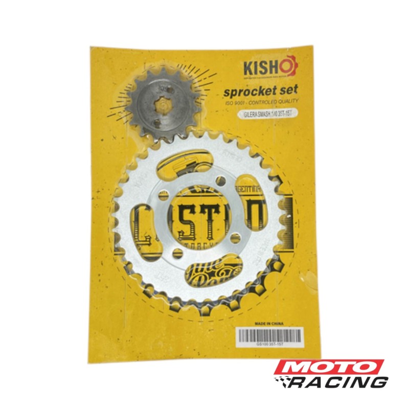 CORONA Y PIÑON GILERA SMASH 110 35- 15 (KISHO)