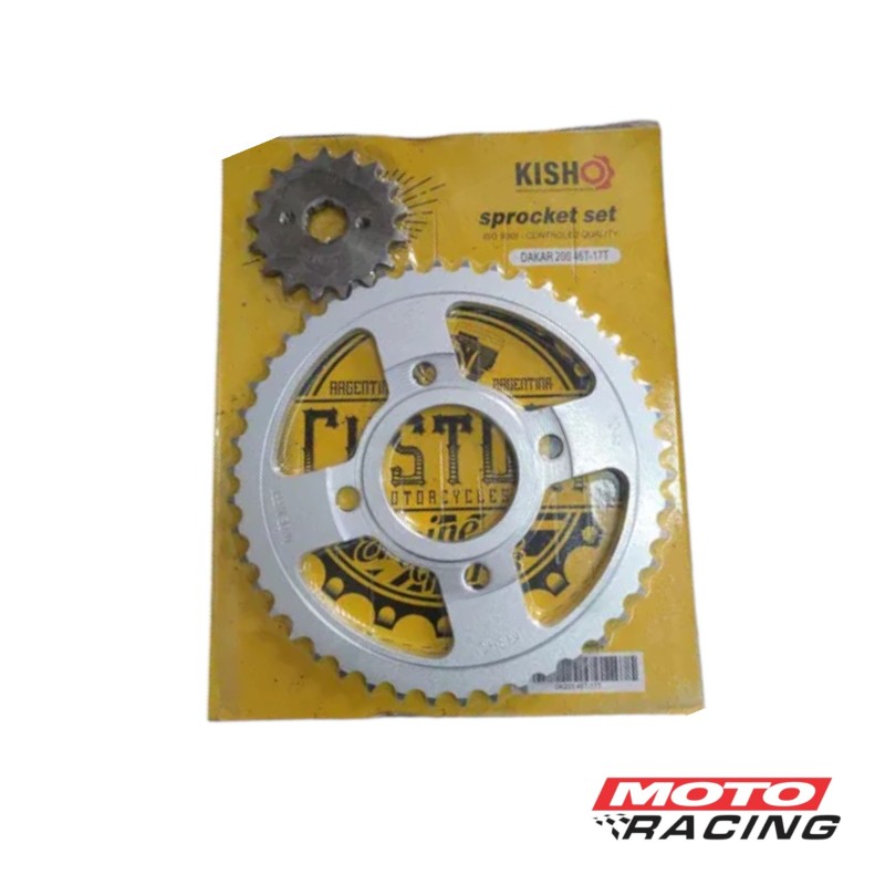 CORONA Y PIÑON CORVEN TRIAX- BRAVA 150-200 ENDURO 46- 17 (KISHO)