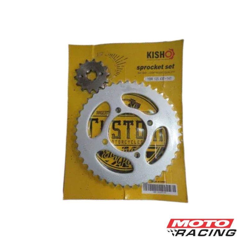 CORONA Y PIÑON YAMAHA XTZ 125 Z-48- 14 (KISHO)