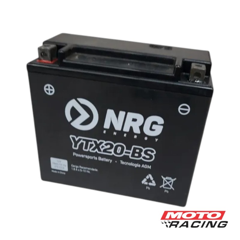 BATERIA 12V YTX20-BS LIBRE MANTENIMIENTO C/TECNOLOGIA AGM (NRG)
