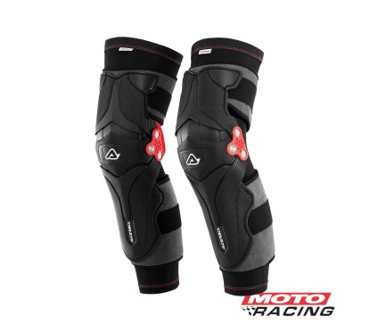 SET RODILLERAS X-STRONG NEGRO- ROJO (ACERBIS)