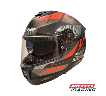 CASCO FF 808 ROAD D- VISOR NEGRO-  GRIS-  ROJO MATE "L" (LS2)