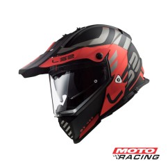 CASCO 436 EVO ADVENTURE NEGRO-  ROJO MATE "M" (LS2)