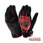GUANTES VEGA TELA-  CUERO NEGRO C-  ROJO "M" (LS2)