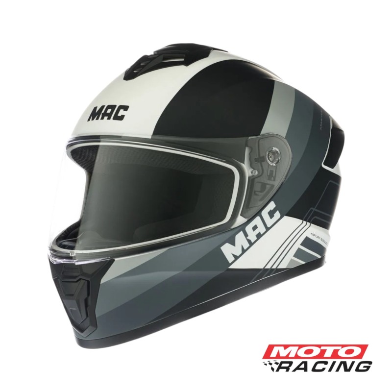 CASCO 801 STARTER WINEXZOR NEGRO/ GRIS/ BLANCO MATE "L" (MAC)