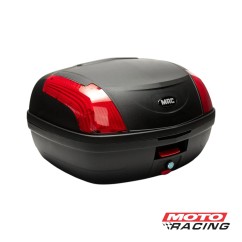 BAULERA CENTRAL 46lts NEGRA C/REFLECT ROJO (MAC)