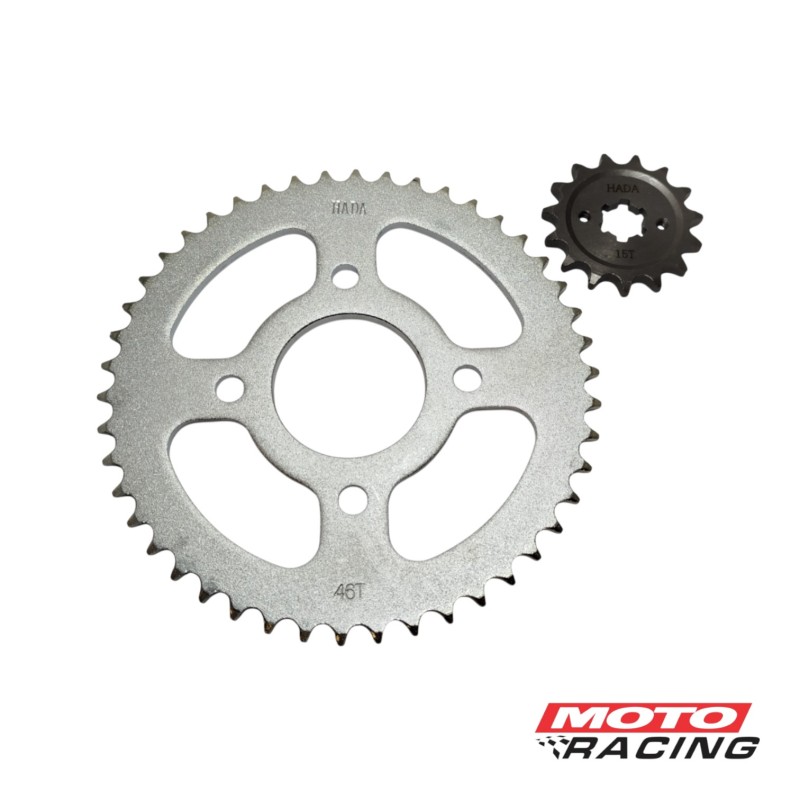 CORONA Y PIÑON BAJAJ ROUSER NS 160 46- 15T 428H (HADA)