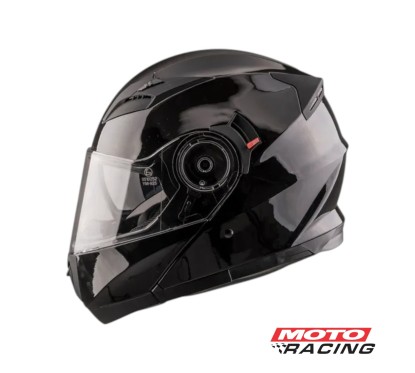 CASCO V60 FLIP AIR REB C- DOBLE VISOR 6738 NEGRO BRILLO "L" (VERTIGO)