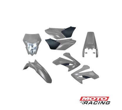 KIT PLASTICO HONDA XR 250 TORNADO C/OPTICA M/NUEVO GRIS NARDO (AMX)
