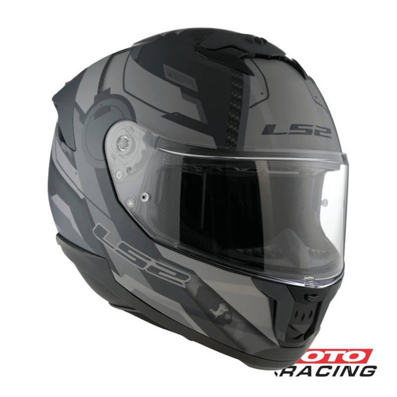 CASCO FF 808 STREAM II SHADOW D/VISOR NEGRO/ GRIS MATE "L" (LS2)