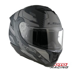 CASCO FF 808 STREAM II SHADOW D- VISOR NEGRO-  GRIS MATE "M" (LS2)