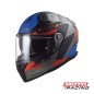CASCO 811 VECTOR II ABSOLUTE D/VISOR NEGRO/ AZUL/ ROJO MATE "L" (LS2)