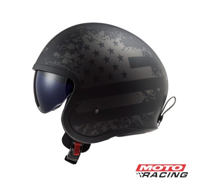 CASCO 599 SPITFIRE NEGRO MATE ABIERTO C- VISOR "L" (LS2)