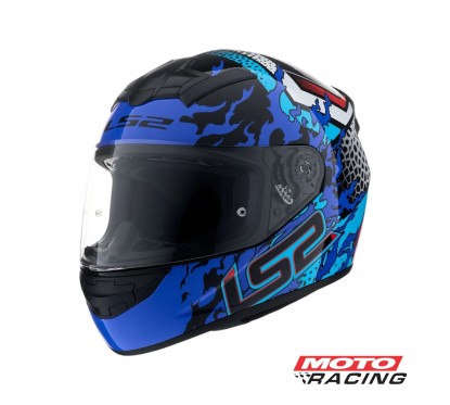 CASCO 352 ANTARS C- SPOILER NEGRO-  AZUL-  CELESTE "S" (LS2)
