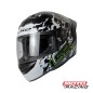 CASCO 352 ROOKIE ANTARS C- SPOILER NEGRO-  BLANCO BRILLO "L" (LS2)