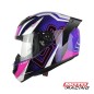 CASCO 352 ROOKIE GARR C/SPOILER NEGRO/ VIOLETA/ ROSADO "M" (LS2)