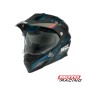 CASCO MX060 QUEST POLOX D/VISOR NEGRO/ AZUL/ GRIS MATE "M" (MAC)