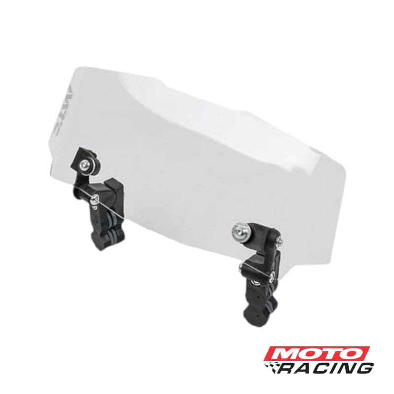 PARABRISA DEFLECTOR VIENTO TRANSPARENTE 30 x 12.5 cm C/ SOPORTE (MTC)