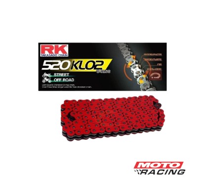 CADENA TRANSMISION 520Hx118 KLO2 C/O'RING ROJO (RK)