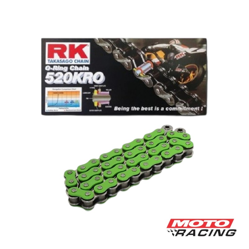 CADENA TRANSMISION 520Hx118 KRO C/O'RING VERDE (RK)