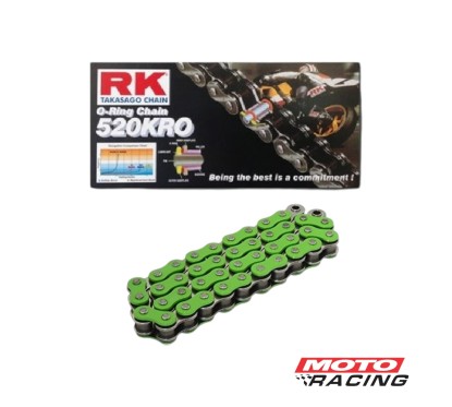 CADENA TRANSMISION 520Hx118 KRO C/O'RING VERDE (RK)