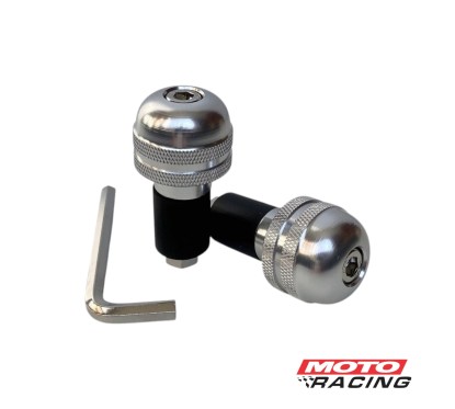 PUNTERA CONTRAPESO MANUBRIO ALUMINIO PLATEADO (PRO TEAM)