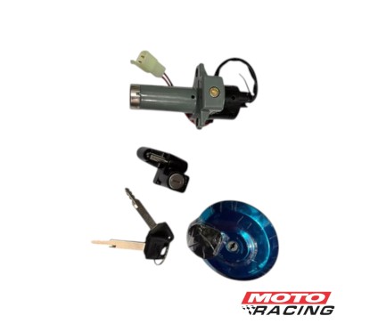 LLAVE CONTACTO HONDA XR 150L SET C/TAPA TANQUE/ TRABA (HADA)
